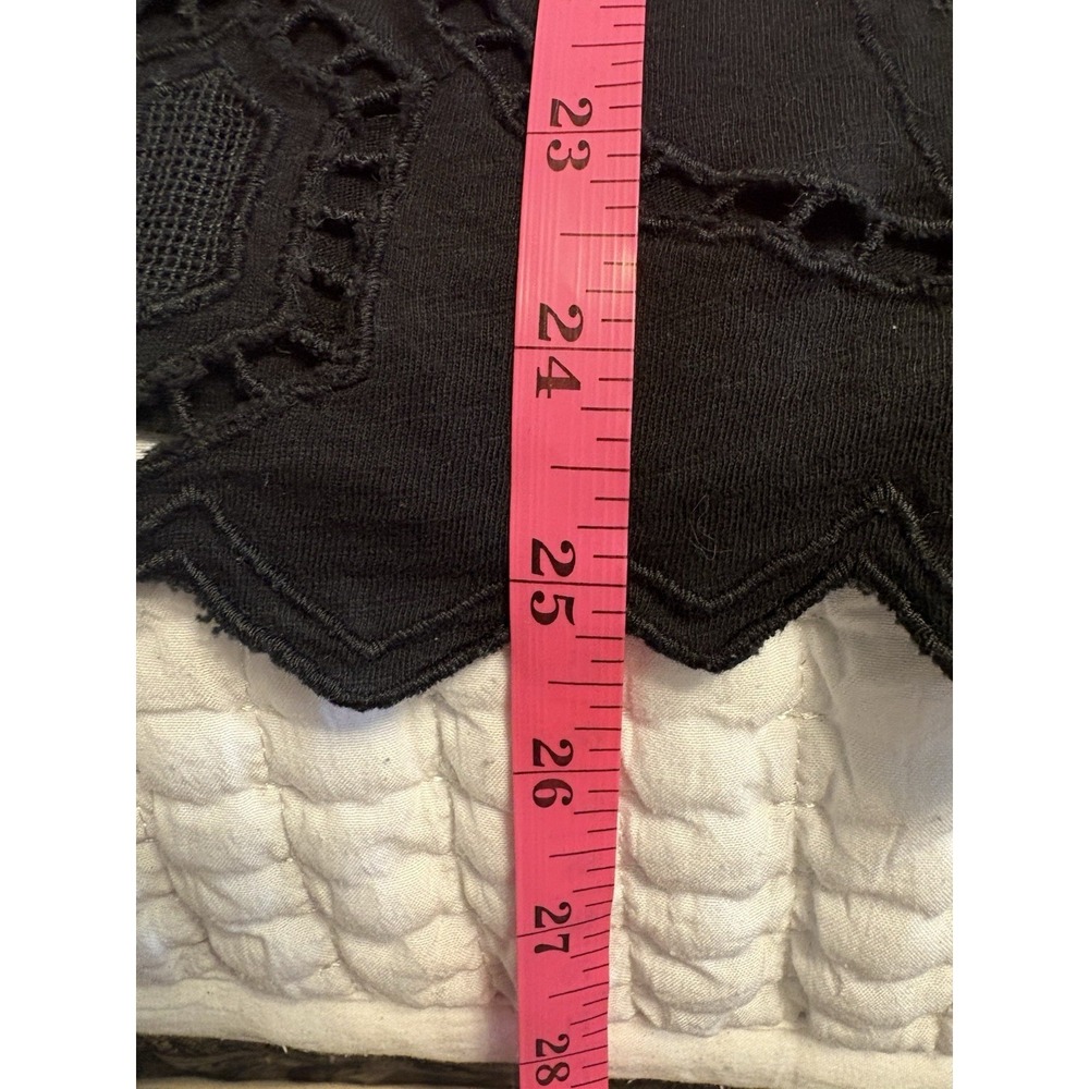 Lucky Brand Women's Black Embroidered Cut Out Sleeveless Top, XL - Picture 6 of 7